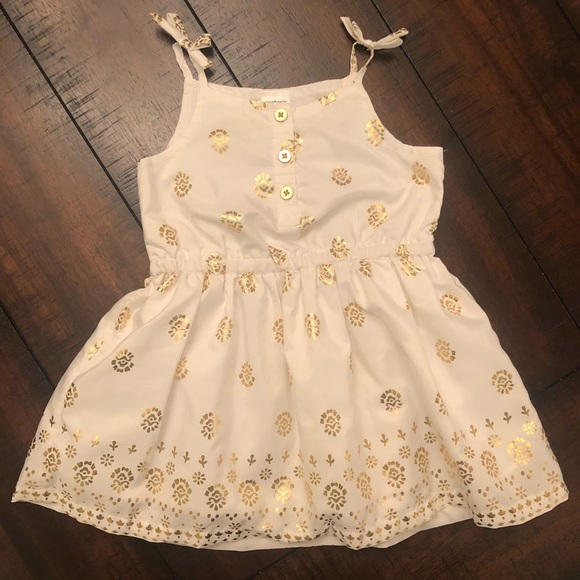 Carter's Other - Carters white & gold dress